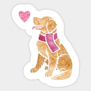 Watercolour Golden Retriever Sticker